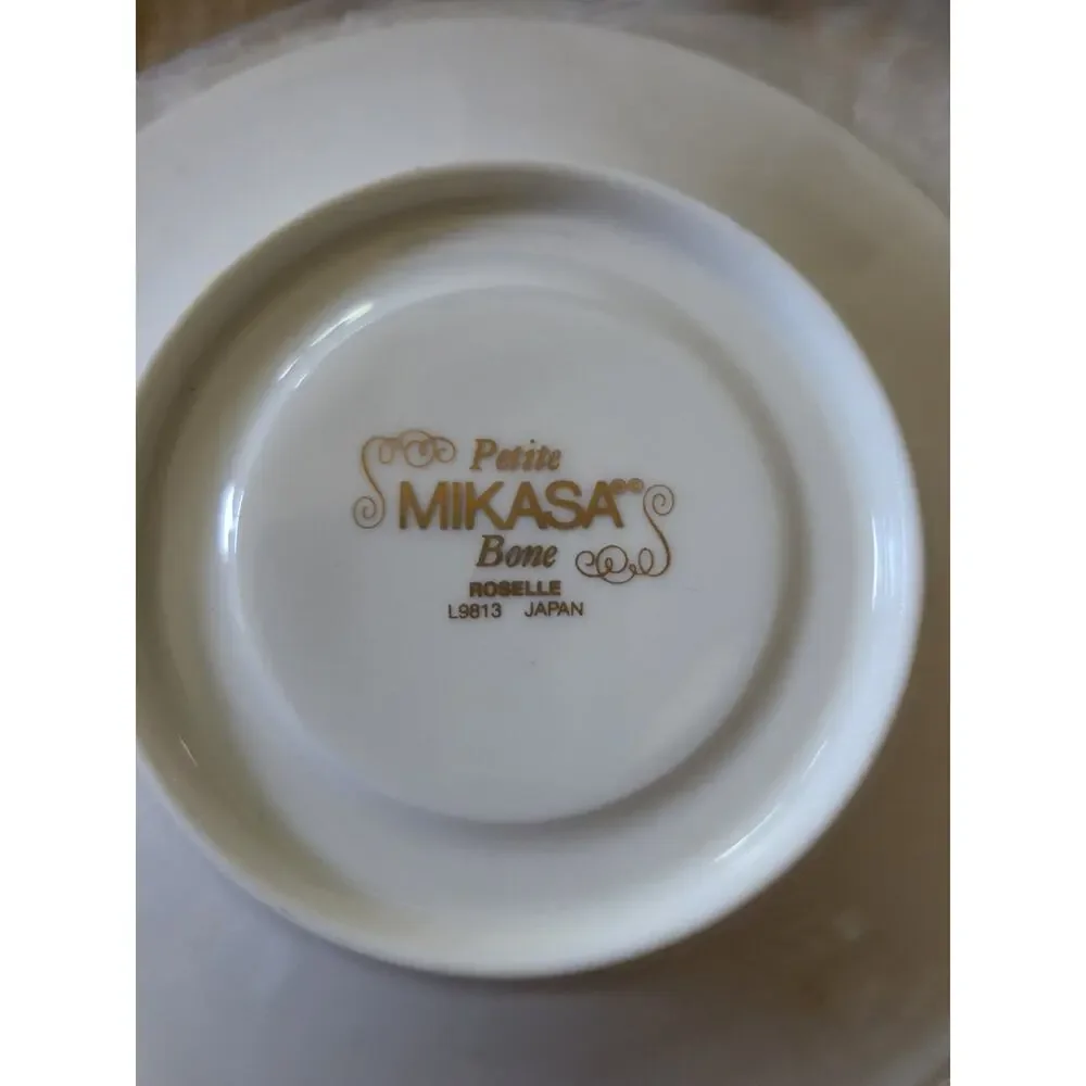 Vtg Mikasa Retired L9813/905 Roselle Print 5 Piece Setting NOS